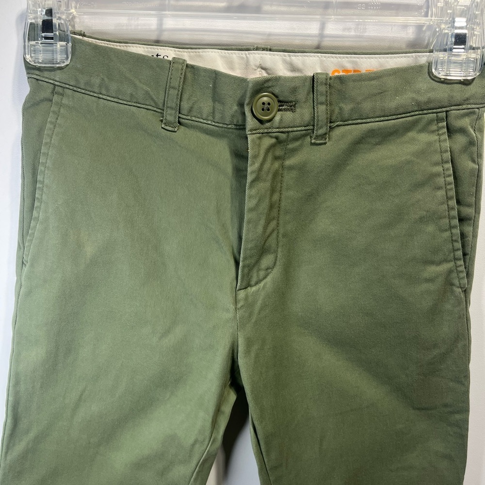 Crewcuts Boys 8 Green Casual Straight Leg Stretch fit Chino Pants - Picture 2 of 8